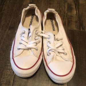Women’s white slip on converse size 8